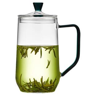 美斯尼玻璃杯高硼硅绿茶杯家用透明泡茶杯子耐高温水杯男士喝水杯