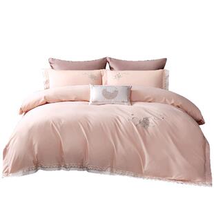 富丽真金100支轻奢长绒棉四件套全棉纯棉被套高端国风床品锦赋