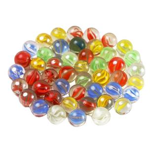 14mm弹珠玻璃球儿童游戏机专用大号25彩色鱼缸装饰小号玻璃球波珠
