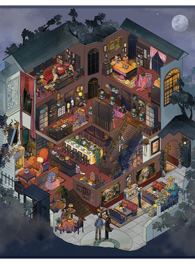微恐造景贴纸合集大版3D微缩场景