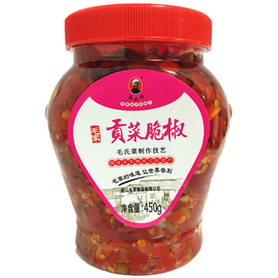 汤妈妈贡菜脆椒450g毛家食品湖南韶山特产饭店农家剁辣椒酱下饭菜