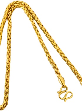 仿金色越南沙金镀金链子不掉色男士项链空心粗女款龙骨