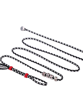 福道八卦银太极桑蚕丝本命年手链