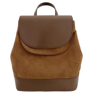 jpjclassic牛皮双肩包女撞色百搭休闲旅游背包可爱书包潮