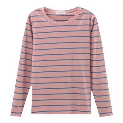 纯棉长袖t恤女宽松大码打底衫