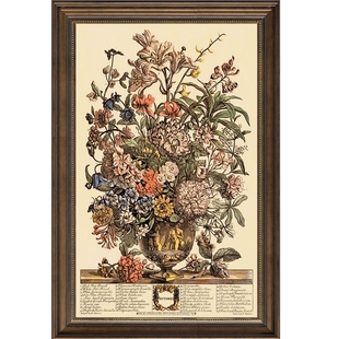 美式挂画玄关装饰画莫里斯幸福树复古油画走廊过道客厅壁画高级感