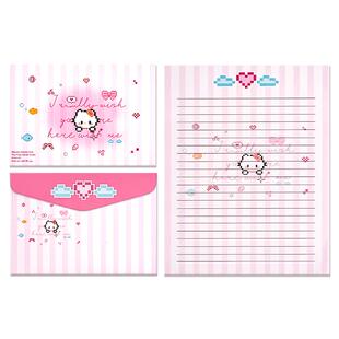 可爱小猫信封信纸套装牛皮纸手写信高级感精致情书贺卡表白仪式感情人节日卡通生日儿童复古信封袋男送女友K1