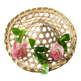 斗笠舞蹈道具水梦瑶桃李杯民族舞儿童跳舞专用竹编草帽表演出道具