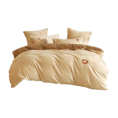 水星家纺儿童抗静电牛奶绒套件