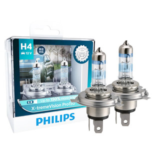 飞利浦新夜劲光H7H11HB3远近光一体H4汽车大灯泡黄白光卤素灯9012