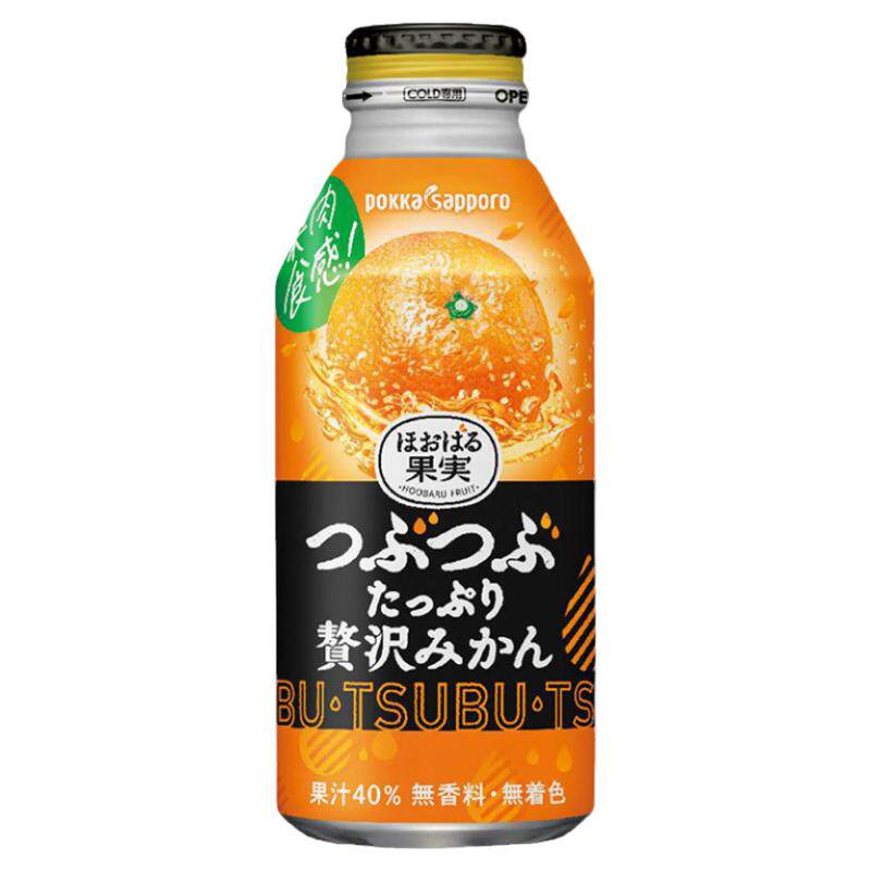 日本进口 百佳pokka sapporo 苹果梨子味橙子肉果汁饮料饮品400ml