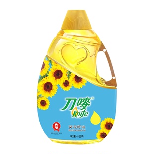 刀唛植物油物理压榨葵花籽油4.68L健康食用油葵花仁油4.68L/瓶