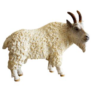 儿童玩具仿真动物模型白色山羊绵羊塑料摆件微景观过家家羊宝宝崽