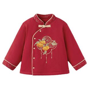【清仓】babylove宝宝新年外套冬保暖红色上衣婴儿拜年服喜柿映丰