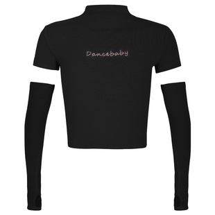 Dancebaby拉丁舞服装练功舞蹈高级感秋冬女童螺纹上衣裤子DAS826