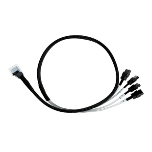 正向MiniSAS SFF-8643转4SATA 1分4阵列卡服务器背板接硬盘数据线