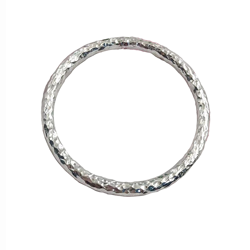 999纯银手工锤纹手镯量手定做