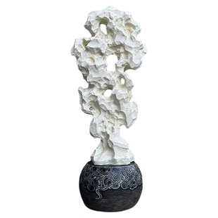 太湖石落地禅意新中式大型摆件树脂创意民宿酒店高级宋代美学装饰