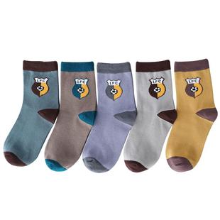 儿童袜子男童纯棉春秋小男孩中筒袜中大童青少年秋冬款防臭抗起球