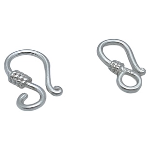 S925纯银双圈问号8字扣S挂钩扣项链手串编绳连接扣收尾扣DIY配件