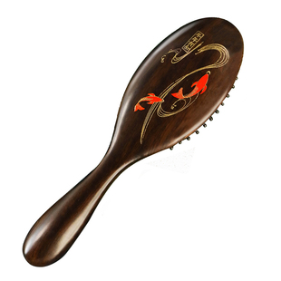 虞美人气囊梳黑檀按摩梳子气垫梳木质发刷木梳送女友老婆生日礼物