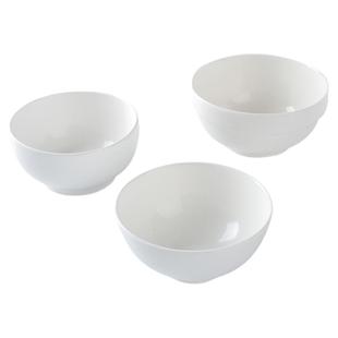 纯白镁质碗家用4.5英寸饭碗白色陶瓷碗汤碗家用面碗白瓷碗微波炉