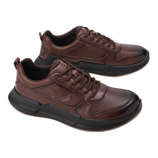 DQGECCO品牌男鞋春季透气英伦风休闲鞋真皮百搭软底舒适商务皮鞋