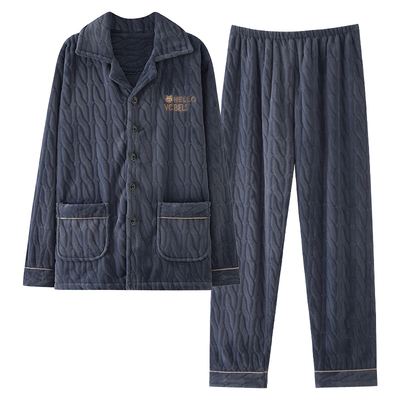 【浪莎】法兰绒睡衣男秋冬季