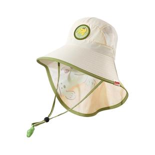 儿童防晒帽宝宝遮阳帽男童女孩2025新款夏季薄款男孩女童太阳帽子