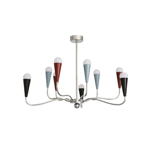 zoxy法式中古客厅吊灯彩色分子设计师款高级感餐厅混搭艺术蜡烛灯