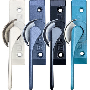 龙山月牙锁60孔老式铝合金窗户钩搭扣推拉门窗锁扣玻璃移窗配件