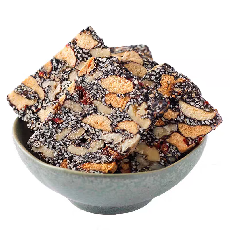 玫瑰黑芝麻红枣枸杞核桃糕点女士健康养生小零食休闲食品小吃点心