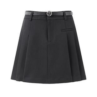 气质通勤短裙2026年春季新款女装通勤时尚短款a字版型裁剪半身裙