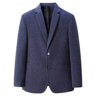 啄木鸟高级感休闲西装外套商务男士2025秋冬款纯色时尚单西服上衣