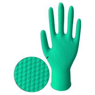 钻石纹丁腈手套加厚耐用一次性手套食品干活用的防护防油实验室