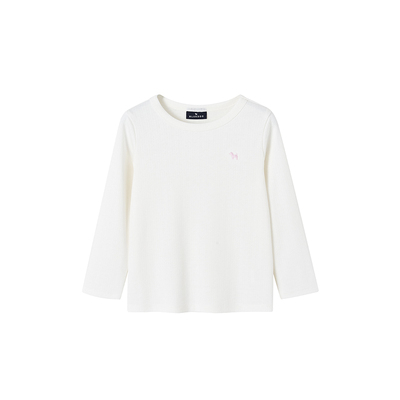 BLUEDOG镂空罗纹T恤纯色上衣百搭