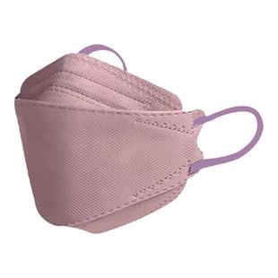 四层一次性柳叶型鱼嘴高颜值立体彩色耳带3d防护口罩显脸小秋冬款