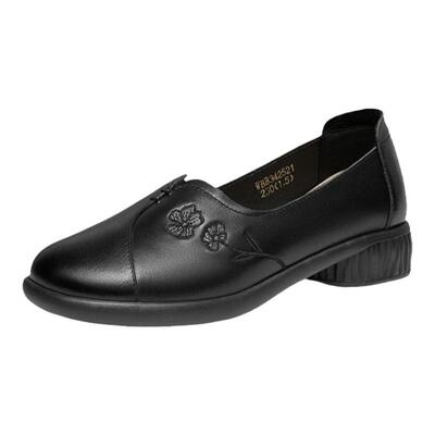 红蜻蜓妈妈单鞋刺绣中老年鞋子