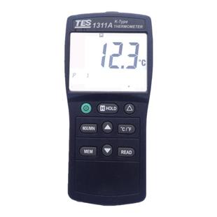 台湾泰仕K型单通道热电偶数显测温仪电子温度计仪模温表TES-1311A