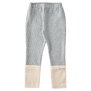 BLUEDOG 蓝狗25FW冬季小童针织拼接加绒打底裤保暖舒适儿童打底裤