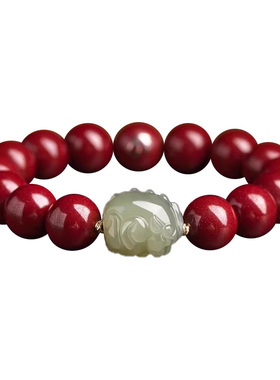 男女款玉貔貅【收藏级】朱砂手串