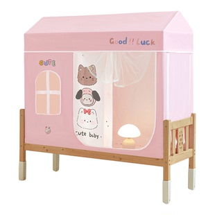 儿童分床神器婴儿拼接床上帐篷男孩专用床帘蚊帐定制女童公主床幔