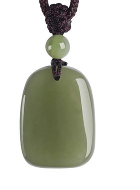 天然和田玉平安无事牌吊坠男女儿童项链挂坠玉佩玉坠平安好运牌