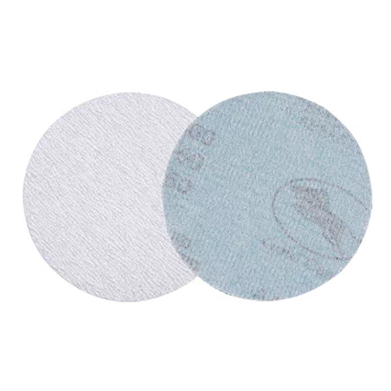 金牛干磨砂纸4寸5寸圆形植绒片自粘打磨片漆面腻子打磨抛光白沙纸