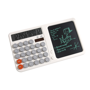 尼家文具细笔迹多功能手写板计算器二合一高颜值语音计算机女神款