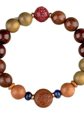 弘法寺十二生肖绿檀木手串本命年