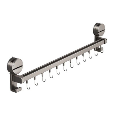 吸盘厨房置物架挂钩多功能免打孔挂杆铲子刀架收纳挂架碳钢上墙