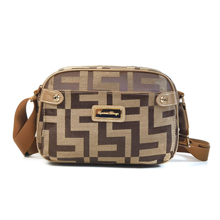 盛装舞步2025新款时尚经典帆布多层拉链斜挎包妈妈包收钱包137C