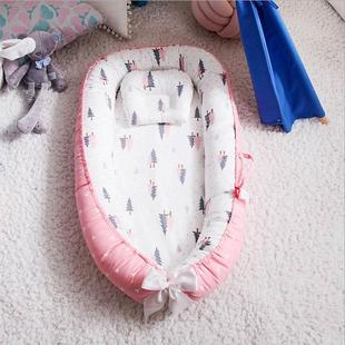 防仿生全中脱卸床婴儿枕旅行婴儿新 品新款 l婴儿床可拆洗便携压式