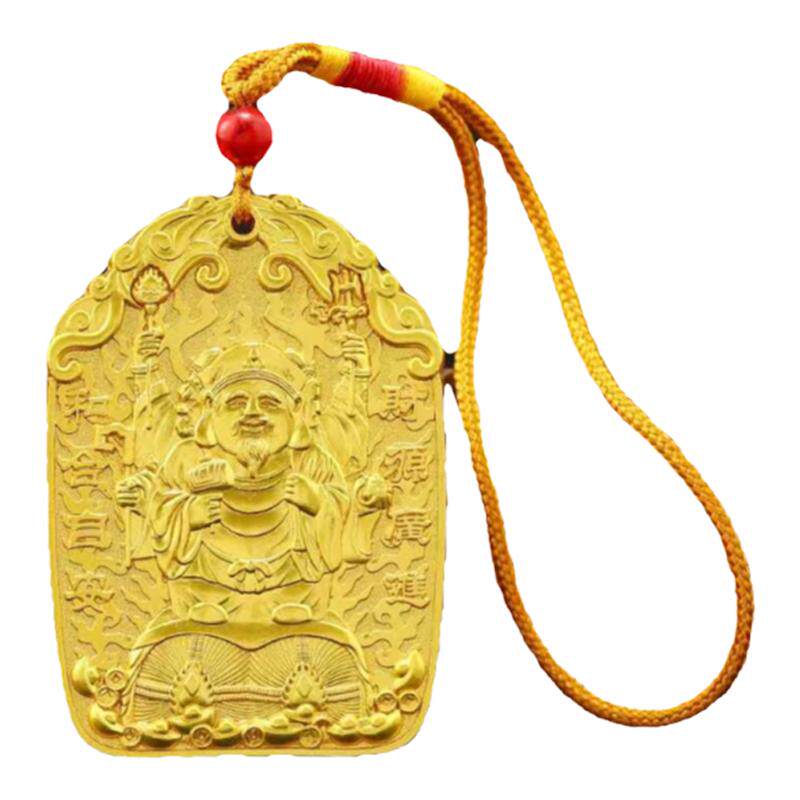 大黑天金爷令牌摆件八方财聚宝盆